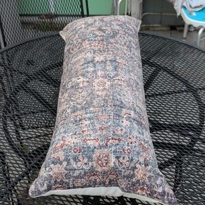 Amber Lewis X LOLOI Elegant Multicolor Decorative Pillow 13 x 35" Chic Neutral